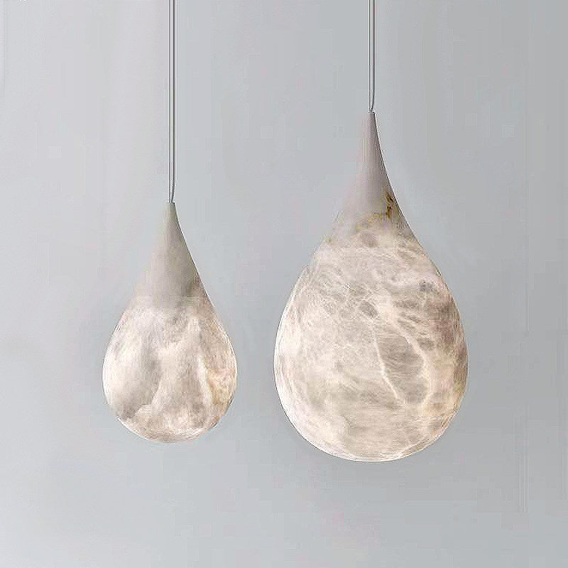 Tova Teardrop Pendant Light in alabaster for Kitchen Island by AUVIELIGHT