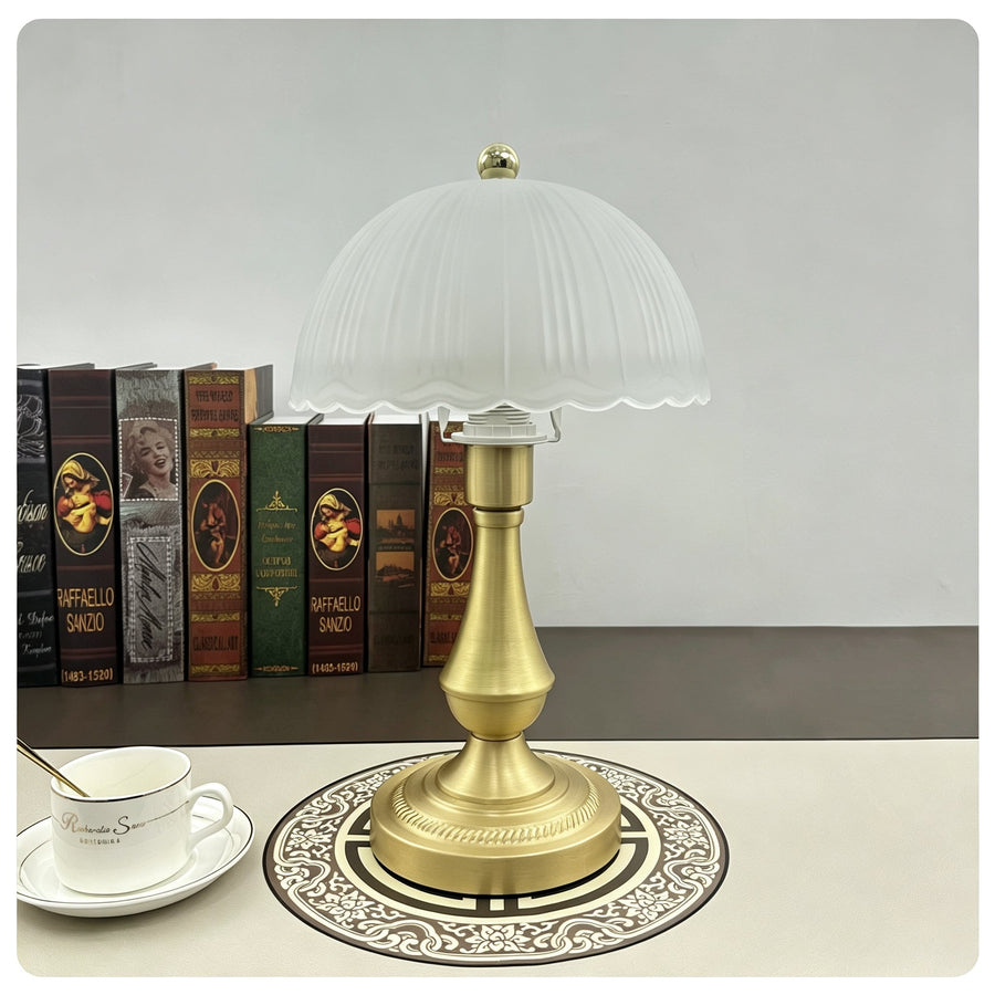 Scalloped Light in antique brass for Living Room by AUVIELIGHT