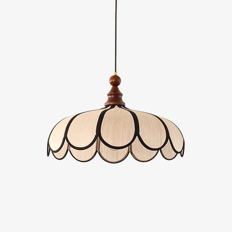 Bellerin Pendant Light for Kitchen Island by AUVIELIGHT, Dia 40cm x H 30cm / ∅ 15.7″ x H 11.8″ / Walnut Color & Beige and 2 other sizes
