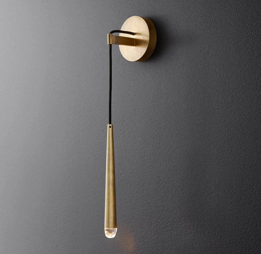 Spinal Tube Wall Light in brass for Hallway by AUVIELIGHT, Dia 4cm x H 55cm / ∅ 1.6″ x H 21.6″ / Polished Brass and 1 other sizes