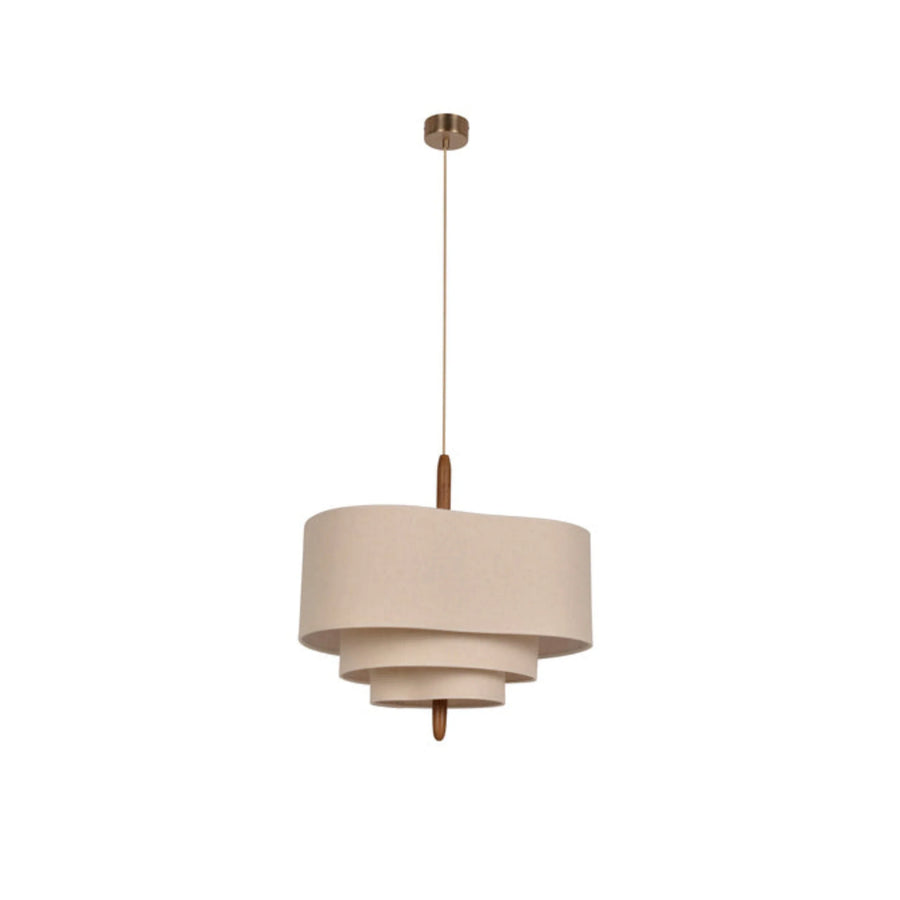 Fabric Pendant Light in wood for Kitchen Island by AUVIELIGHT
