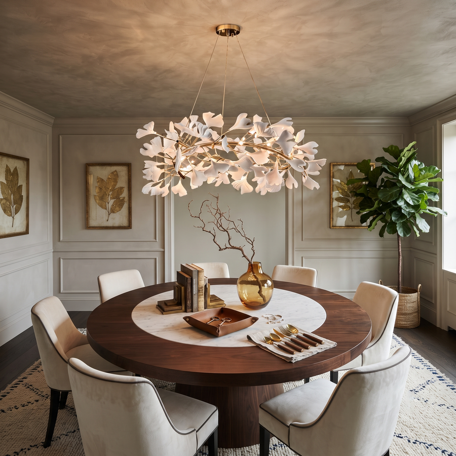 Ginkgo Crown Chandelier for Dining Room by AUVIELIGHT