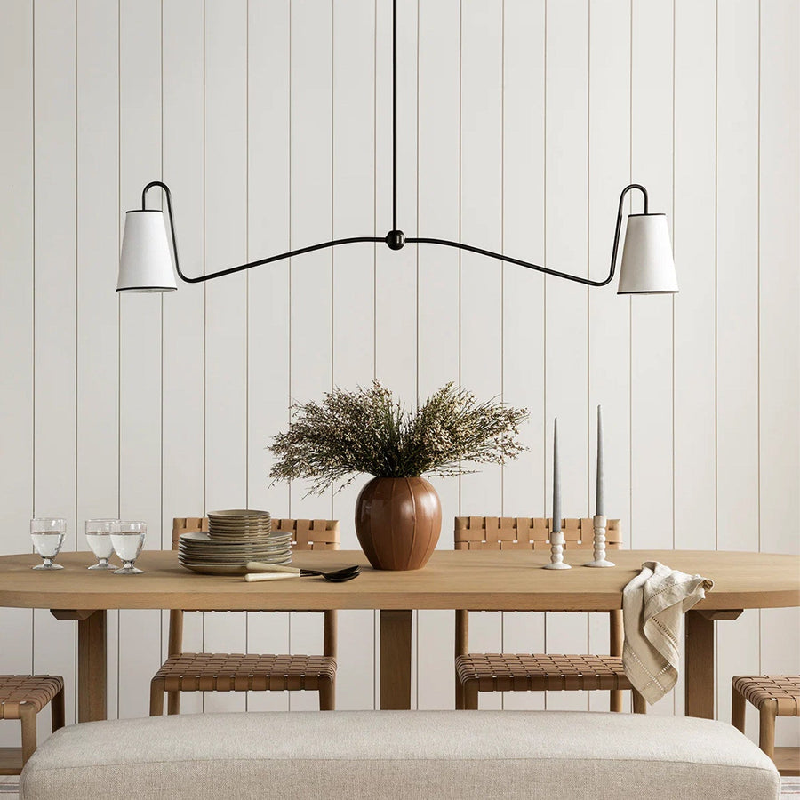 Jonas Linear Chandelier for Dining Room by AUVIELIGHT