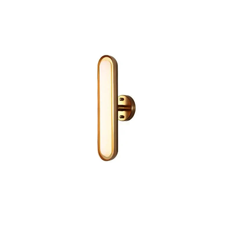 Linear Wall Sconce in acrylic for Hallway by AUVIELIGHT, ∅ 5.1" x H 18.1"/ Dia 13cm x H 46cm / Gold & Frosted white / Warm White