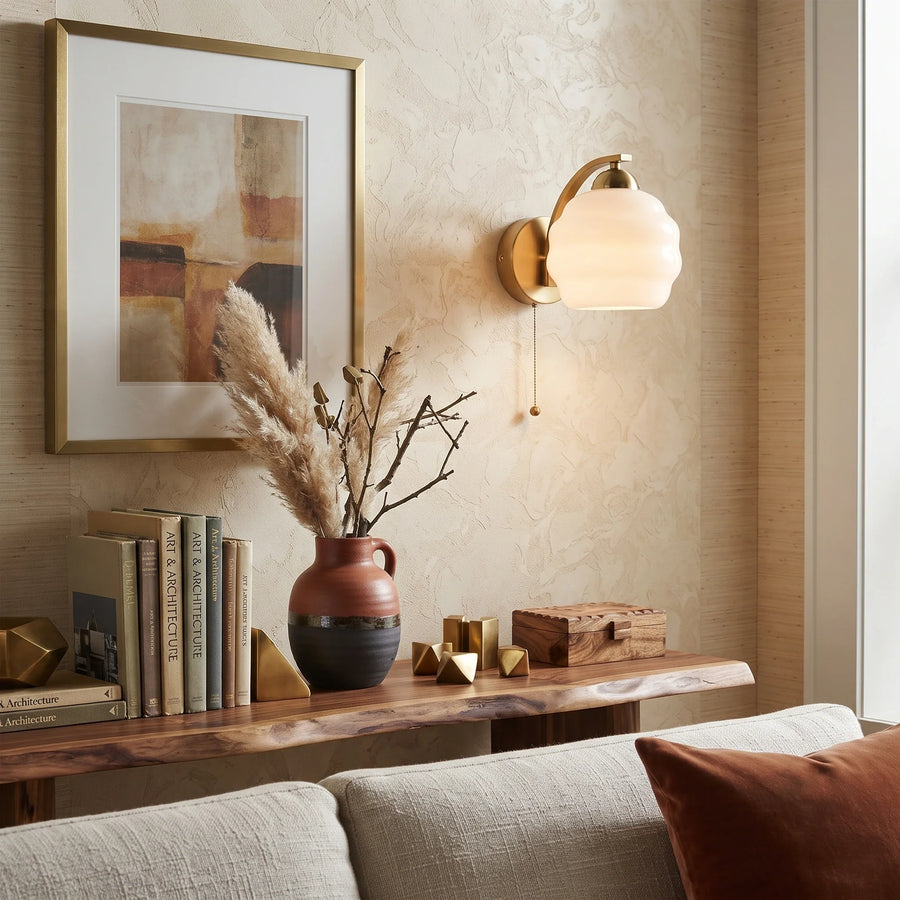 Globe Wall Sconce in glass for Hallway by AUVIELIGHT