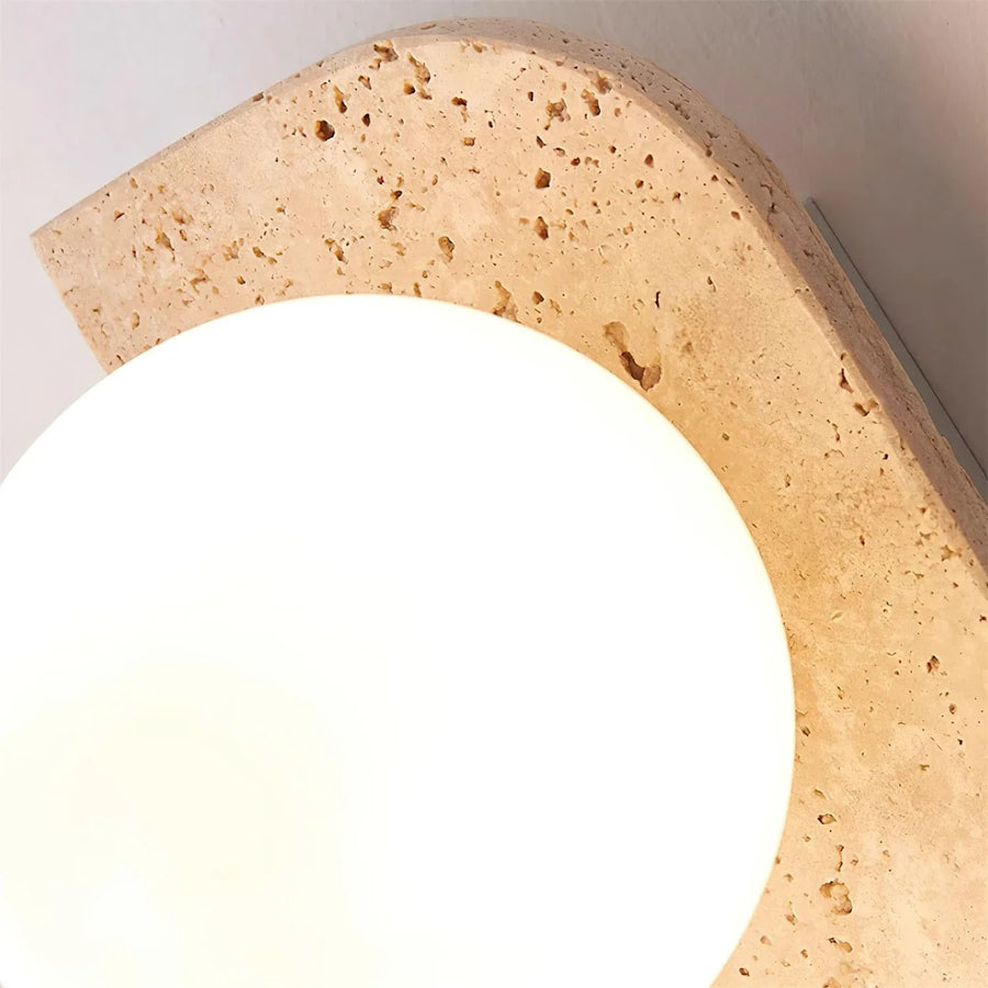 Neptune Wall Light in travertine for Hallway by AUVIELIGHT