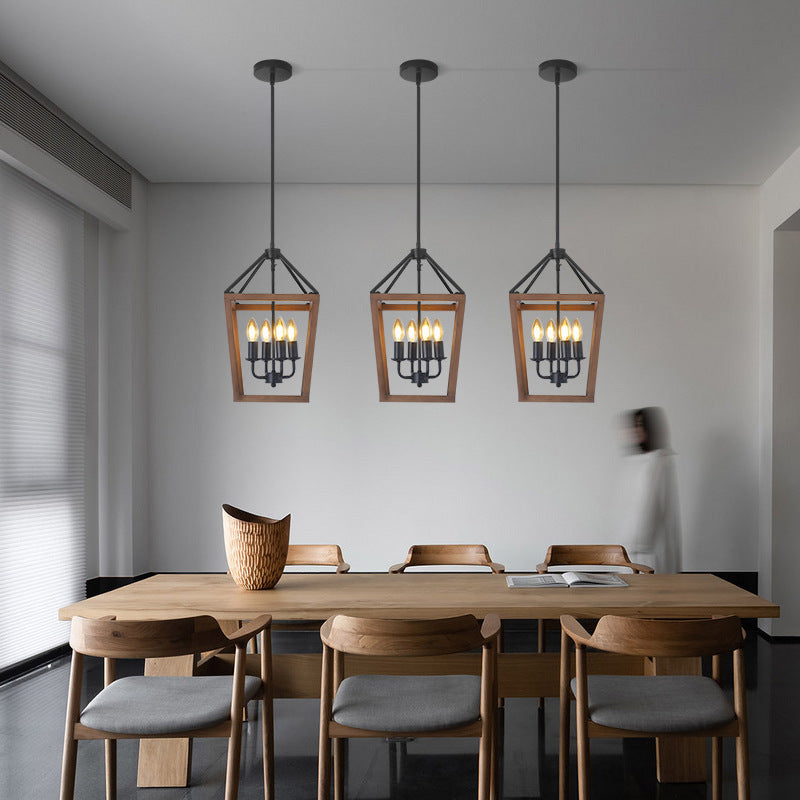 Open Cage Chandelier for Dining Room by AUVIELIGHT