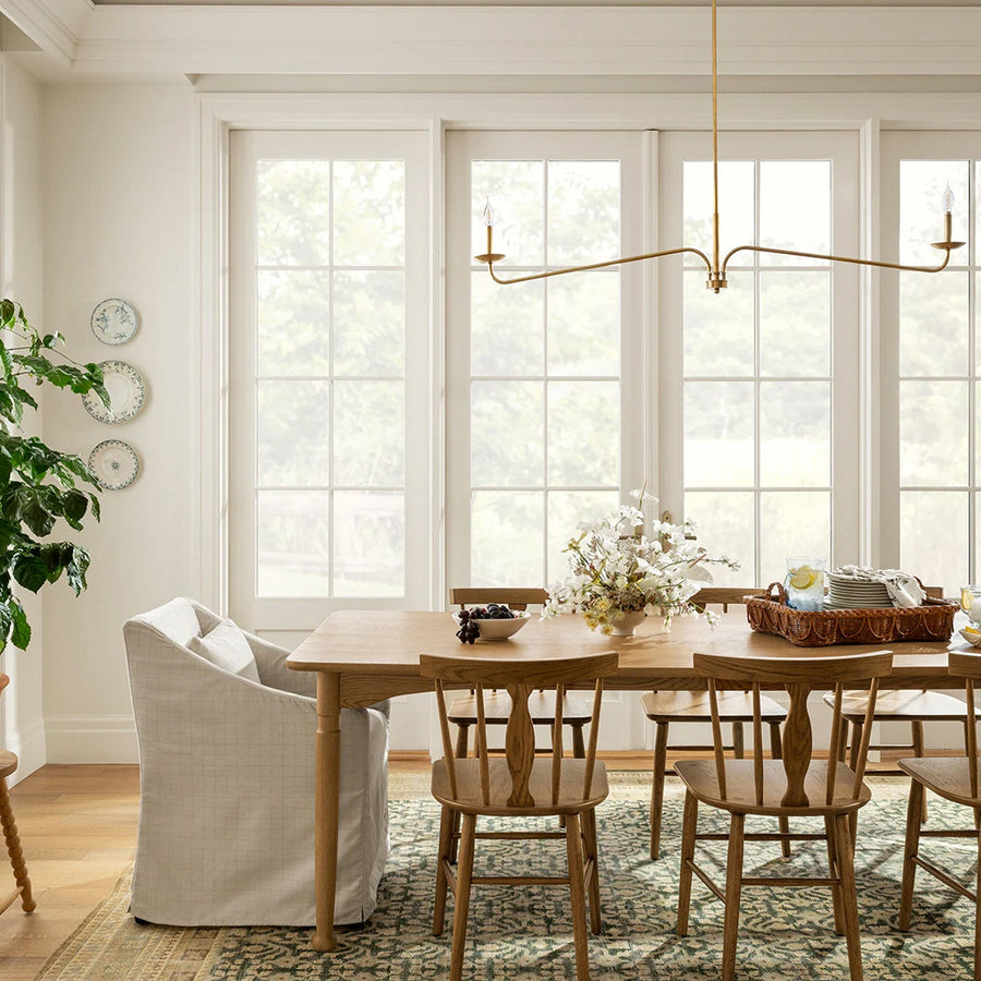 Philomena Linear Chandelier for Dining Room by AUVIELIGHT