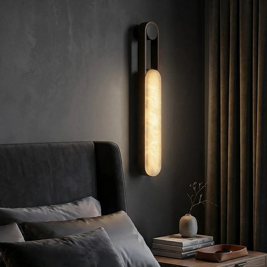 Handle Vertical Wall Light in alabaster for Hallway by AUVIELIGHT