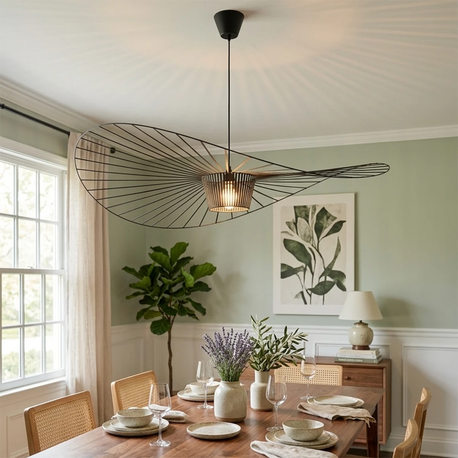 Vertigo Fiberglass Pendant Light in glass for Kitchen Island by AUVIELIGHT