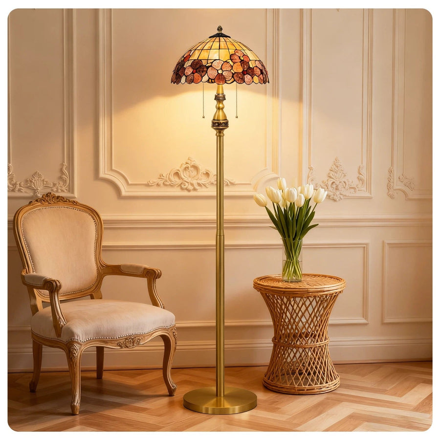 Inlay Shell Floor Lamp for Living Room light fixture by AUVIELIGHT
