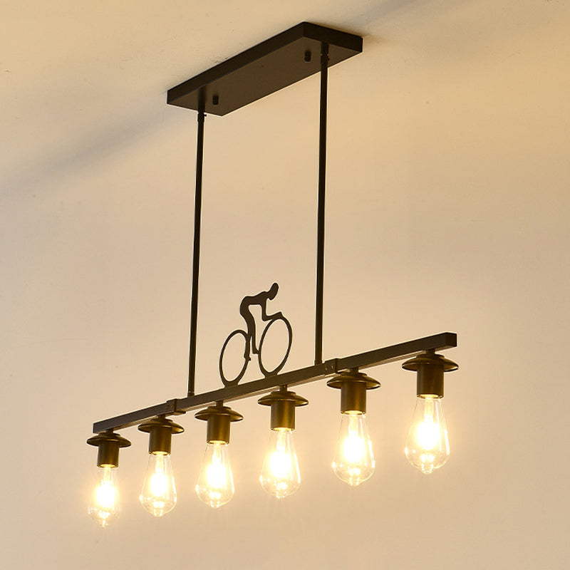 Bicycle Silhouette Chandelier for Dining Room by AUVIELIGHT