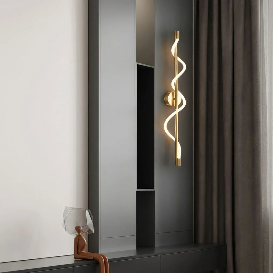 Rope Linear Wall Sconce in brass for Hallway by AUVIELIGHT