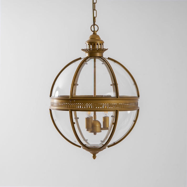 Globe Cage Chandelier in brass for Dining Room by AUVIELIGHT