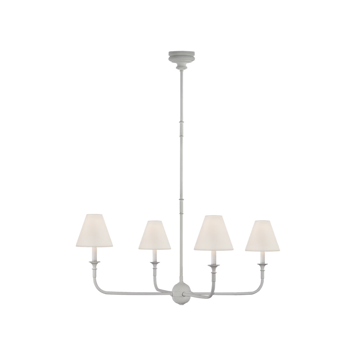 Piaf Chandelier for Dining Room by AUVIELIGHT, Dia 100cm x H 46cm / ∅ 39" x H 18.25" / Plaster White