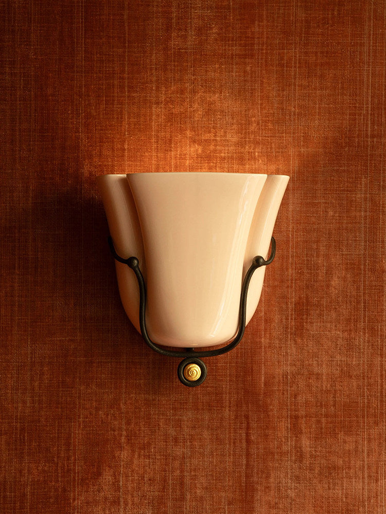 Tulip Wall Sconce in ceramic for Hallway by AUVIELIGHT