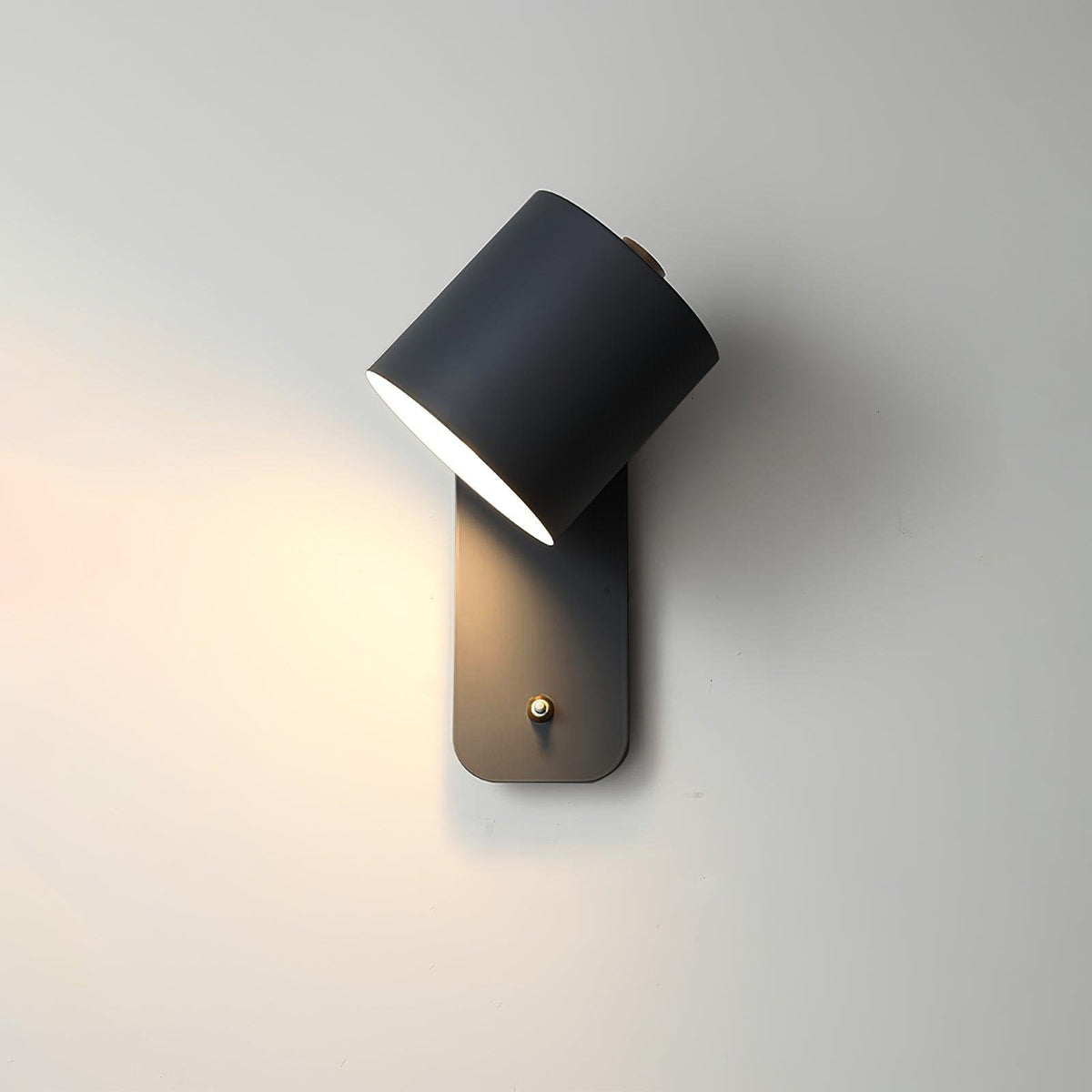 Minimalist Wall Sconce in metal for Hallway by AUVIELIGHT, ∅ 5.1" xH 11.8" /Dia 13cm x H 30cm / Black
