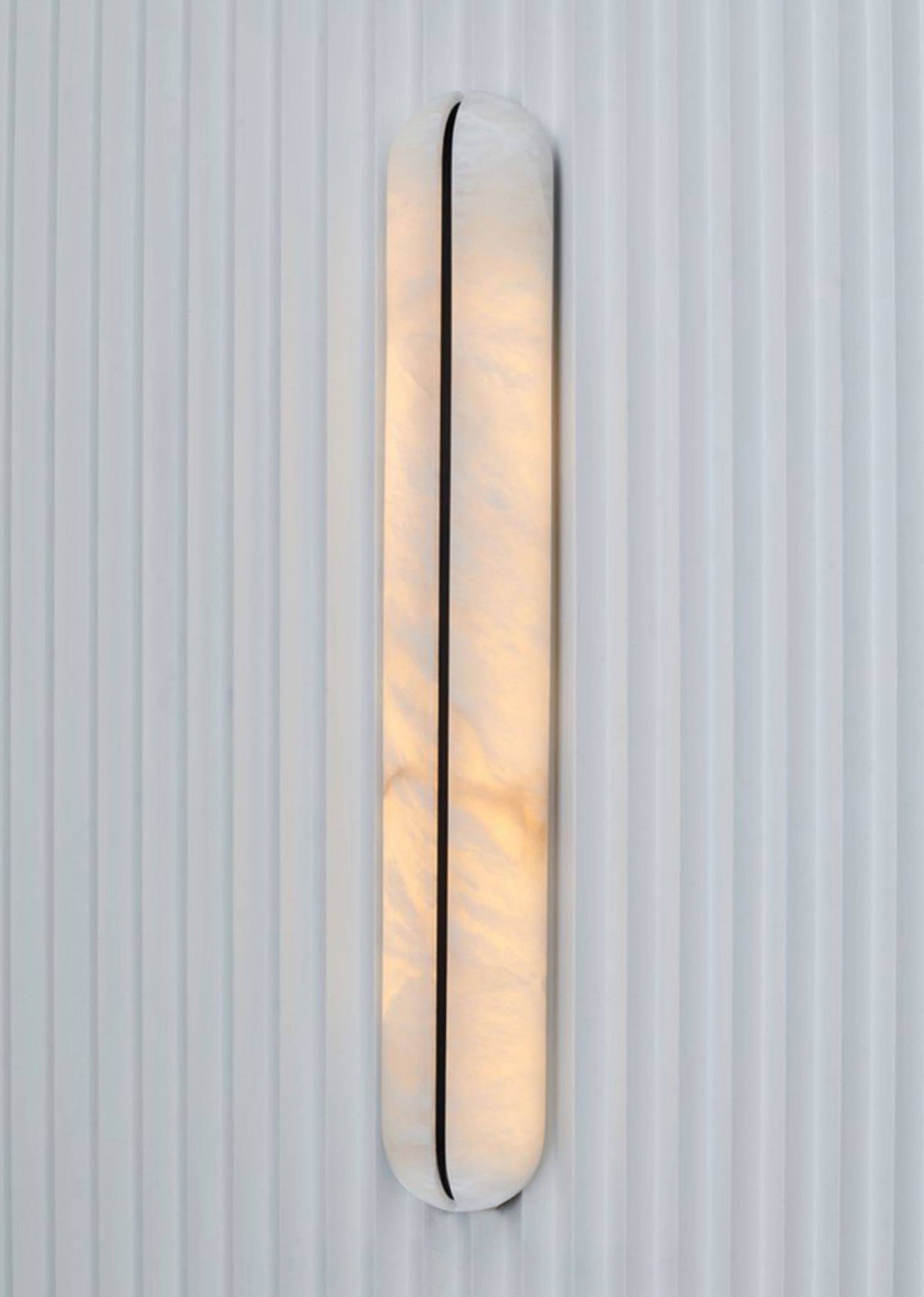 Vertical Wall Sconce in alabaster for Hallway by AUVIELIGHT