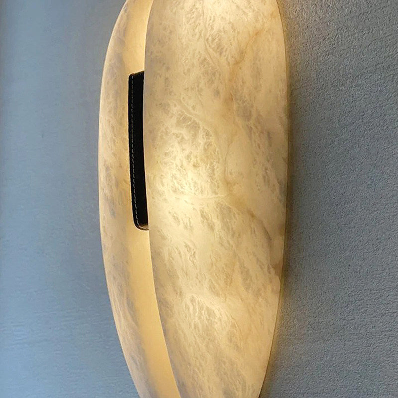 Veil Wall Light in alabaster for Hallway by AUVIELIGHT