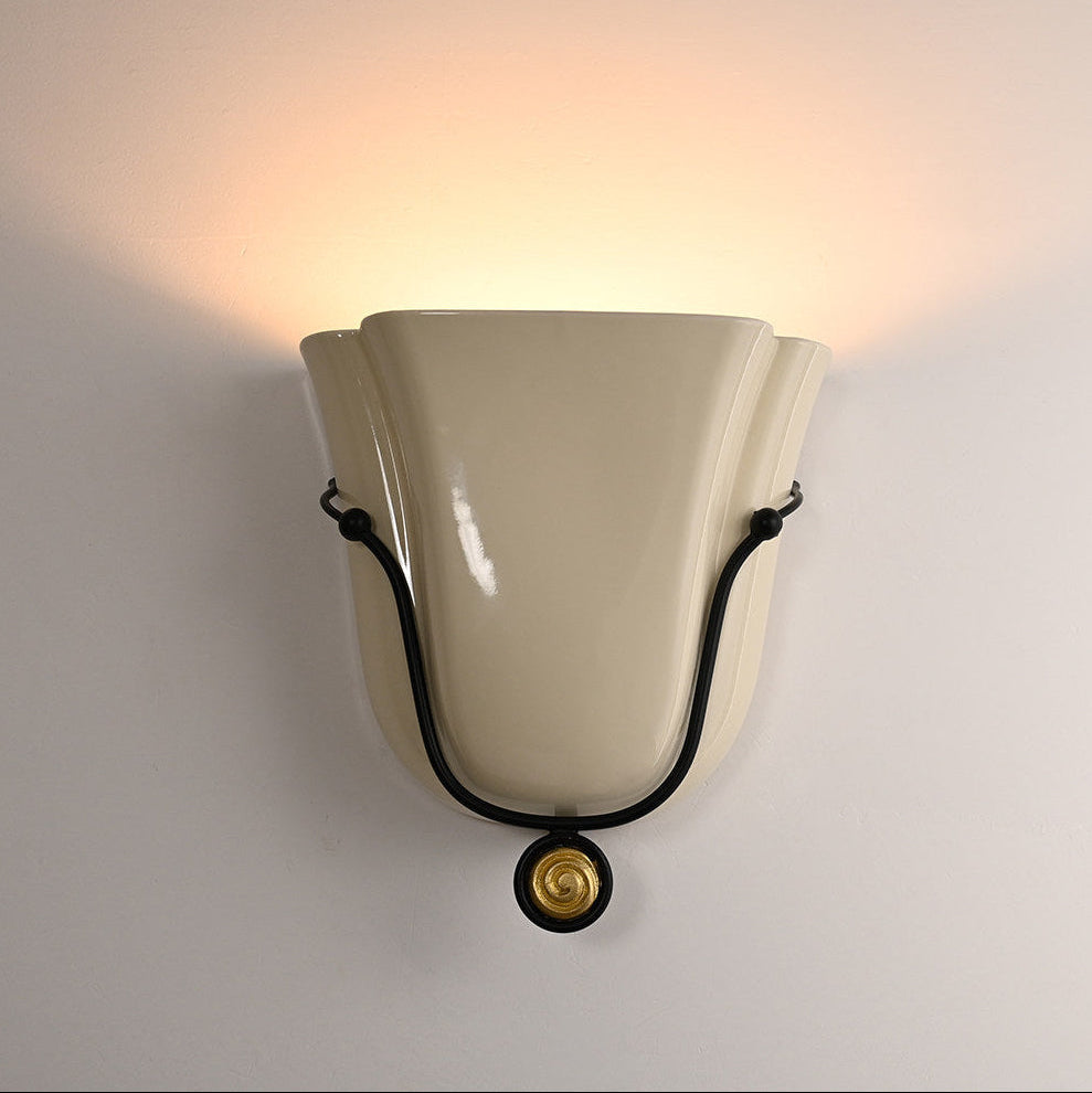 Tulip Wall Sconce in ceramic for Hallway by AUVIELIGHT
