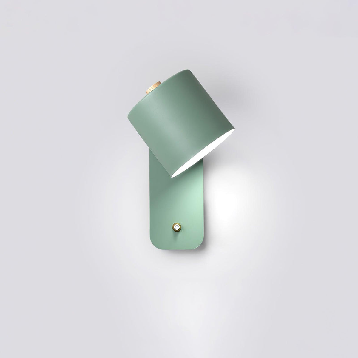 Minimalist Wall Sconce in metal for Hallway by AUVIELIGHT, ∅ 5.1" xH 11.8" /Dia 13cm x H 30cm / Green