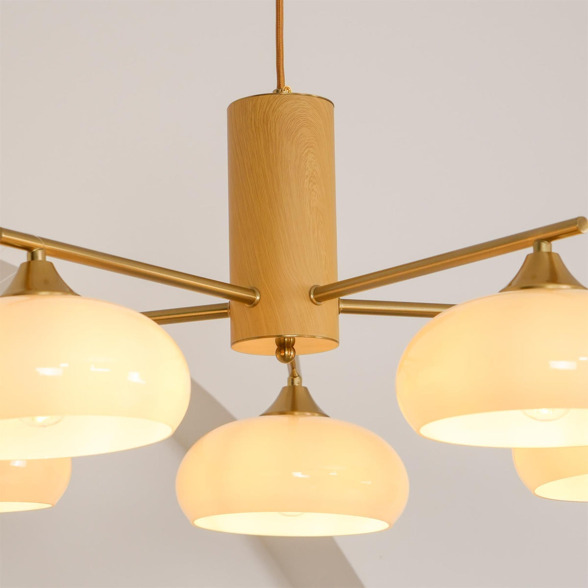 Elliptical Persimmon Chandelier for Dining Room by AUVIELIGHT