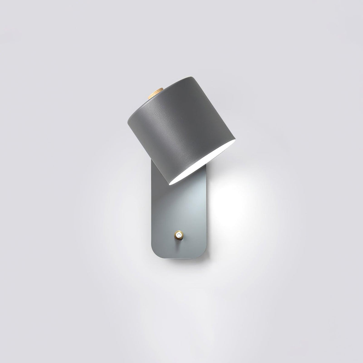 Minimalist Wall Sconce in metal for Hallway by AUVIELIGHT, ∅ 5.1" xH 11.8" /Dia 13cm x H 30cm / Grey