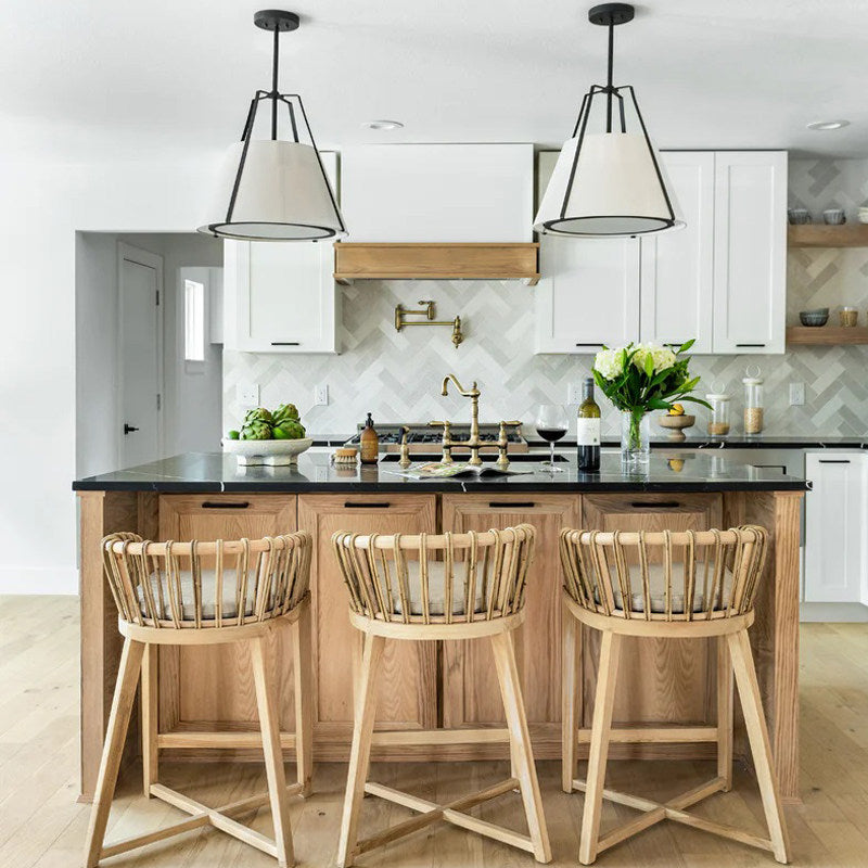 Callista Fabric Lantern Pendant Light for Kitchen Island by AUVIELIGHT