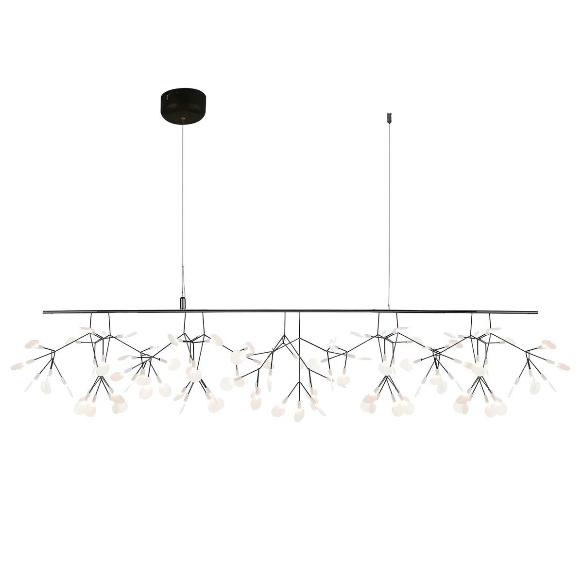 Lyra Branching Chandelier for Dining Room by AUVIELIGHT, 108-lights L59"x W 19.7" xH11.8" / Warm Light / Remote Dimmable and 1 other sizes