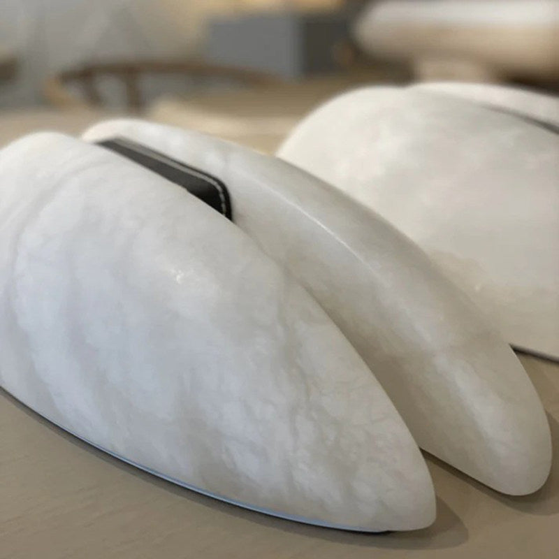 Veil Wall Light in alabaster for Hallway by AUVIELIGHT