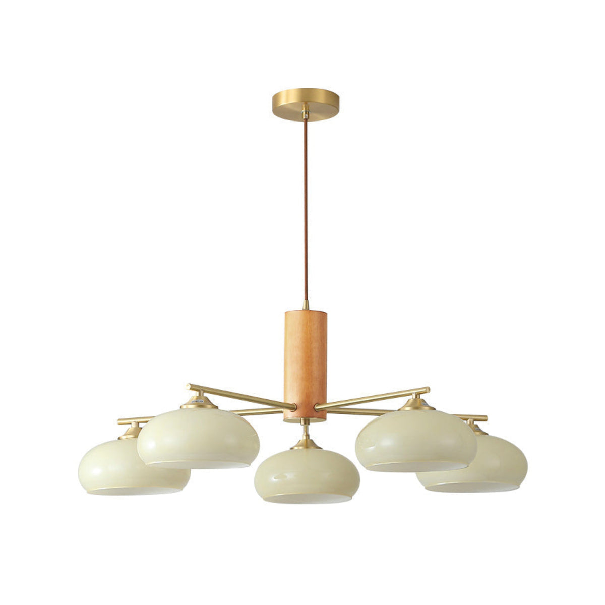 Elliptical Persimmon Chandelier for Dining Room by AUVIELIGHT