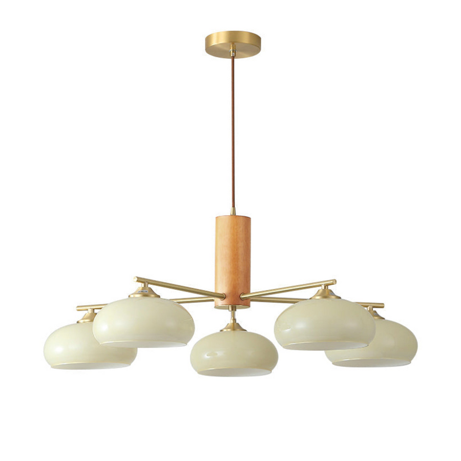 Elliptical Persimmon Chandelier for Dining Room by AUVIELIGHT