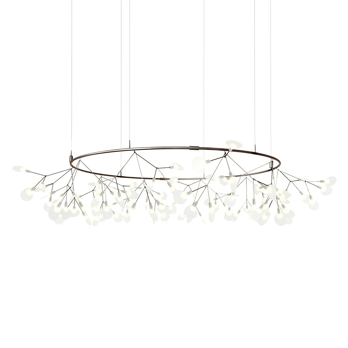 Lyra Branching Chandelier for Dining Room by AUVIELIGHT, 162-Lights ∅ 49.2"xH13.8" / Warm Light / Remote Dimmable and 1 other sizes