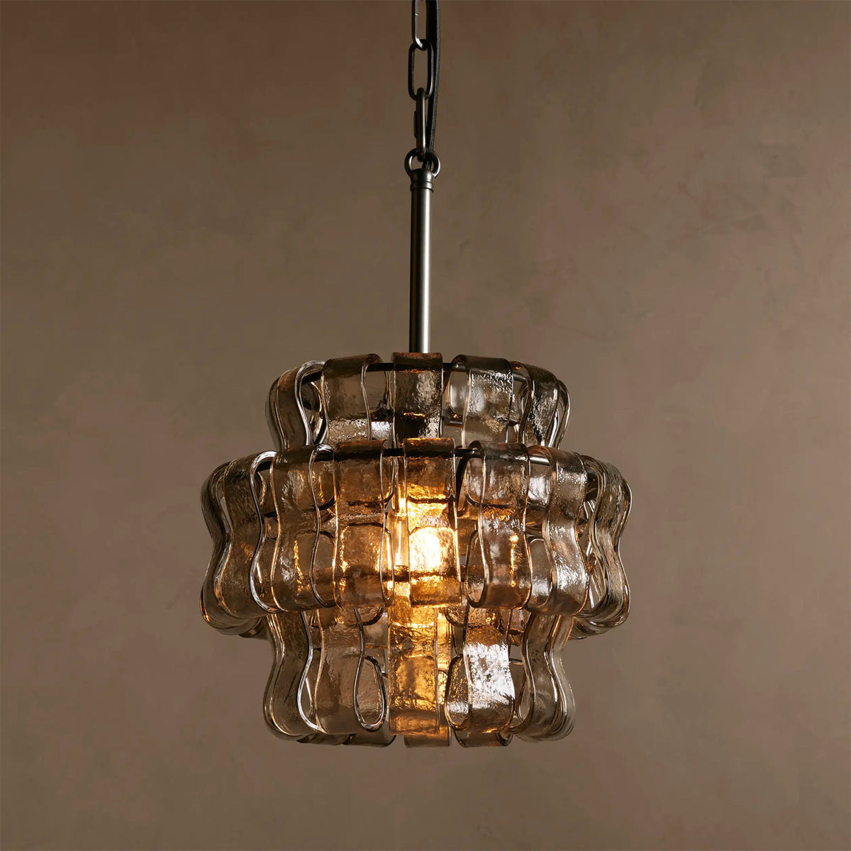 Ribbon Pendant Light in glass for Kitchen Island by AUVIELIGHT