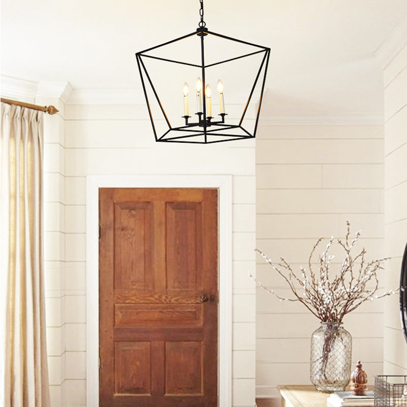 Geometric Cage Chandelier for Dining Room by AUVIELIGHT