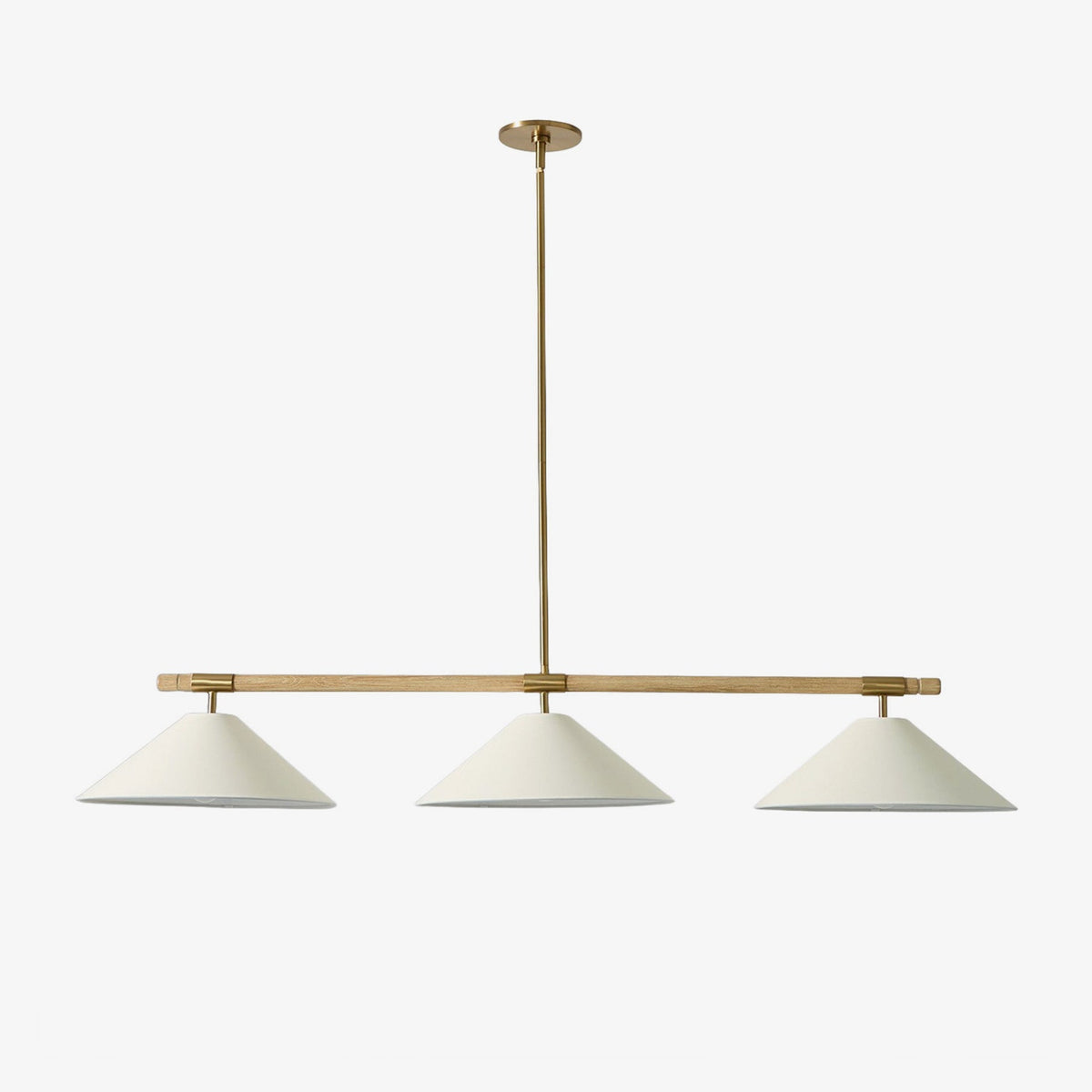 Merivale Linear Pendant Light in linen for Kitchen Island by AUVIELIGHT