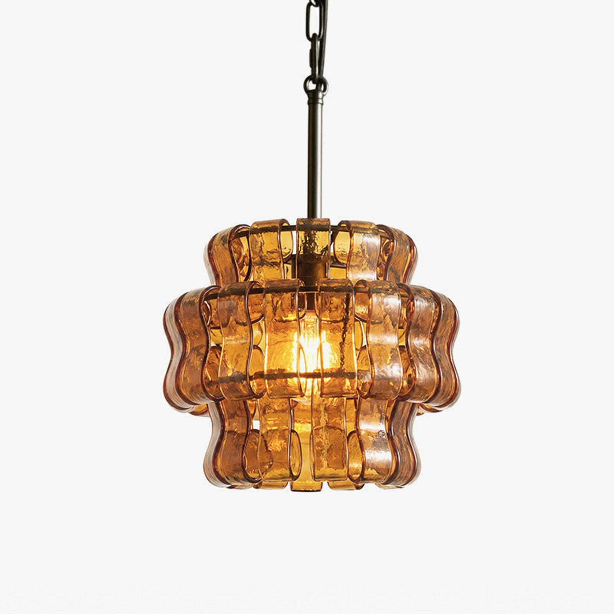 Ribbon Pendant Light in glass for Kitchen Island by AUVIELIGHT