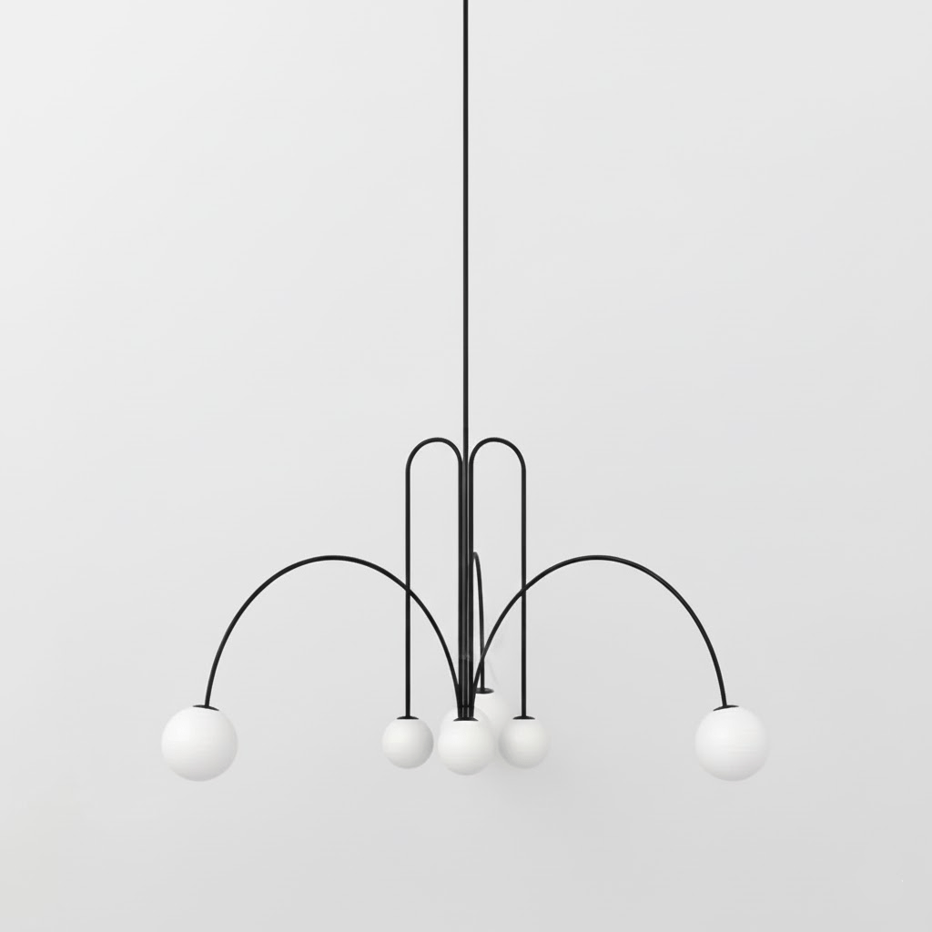 Gran Finale Pendant Light for Kitchen Island by AUVIELIGHT, Dia 100cm x H 58cm / ∅ 39.4″ x H 22.8″ / Black and 2 other sizes