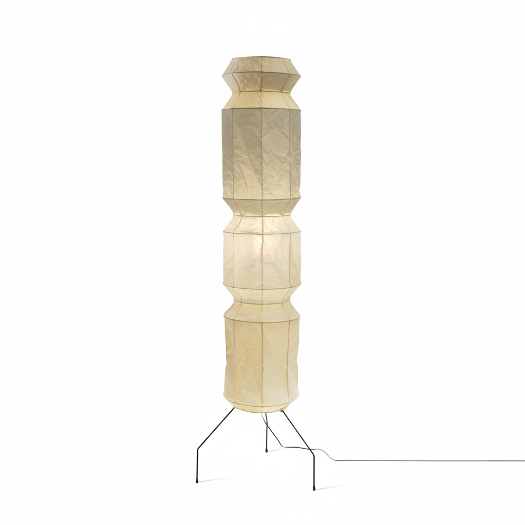Akari UF4-L6 Floor Lamp for Living Room by AUVIELIGHT, Dia 52cm x H 188cm / Dia 20.5" x H 74" / White / AU plug and 3 other sizes