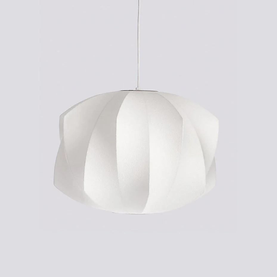 Nelson Bubble Pendant Light for Kitchen Island by AUVIELIGHT, Model F Ø 17.7" x H14.6" / Dia 45cm x H 37cm / White