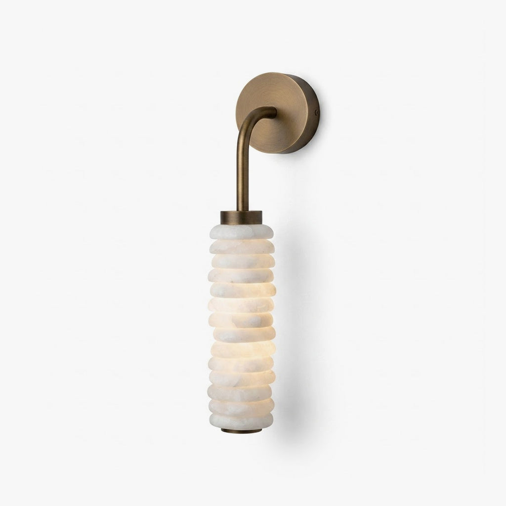 Totem Wall Light in alabaster for Hallway by AUVIELIGHT