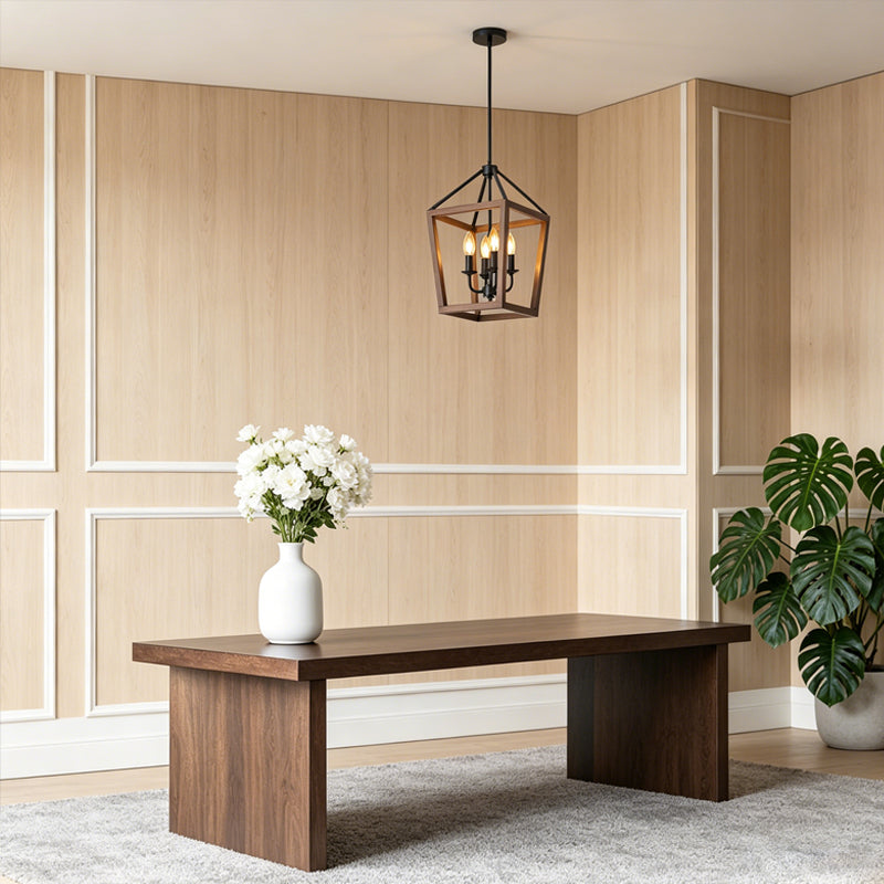 Open Cage Chandelier for Dining Room by AUVIELIGHT