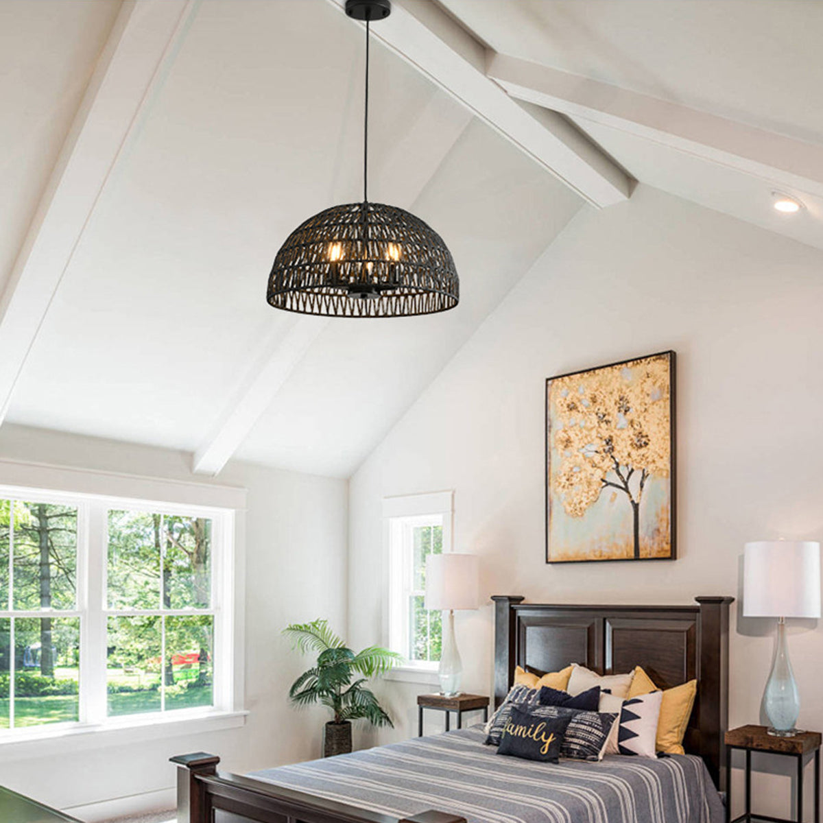 Aero Mesh Pendant Light in iron for Kitchen Island by AUVIELIGHT