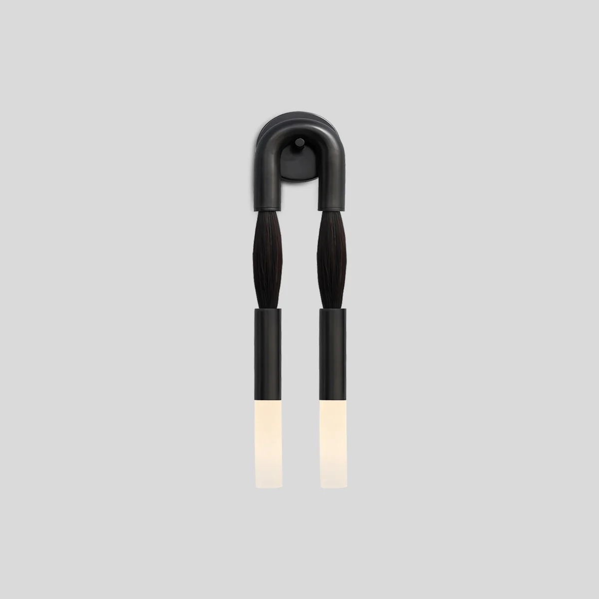 Horsehair Wall Light for Hallway by AUVIELIGHT, ∅ 7.1" x H 26.4" / Dia 18cm x H 67cm / Black