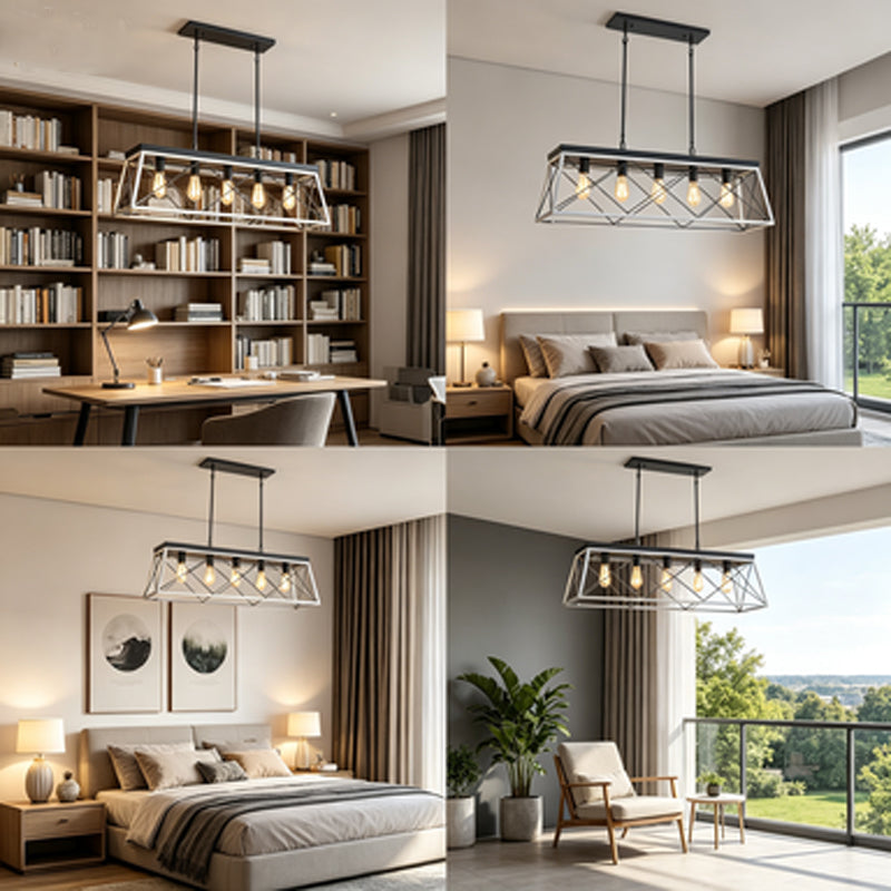 5-Light Linear Chandelier for Dining Room by AUVIELIGHT