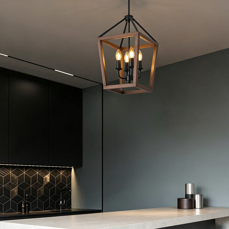 Open Cage Chandelier for Dining Room by AUVIELIGHT