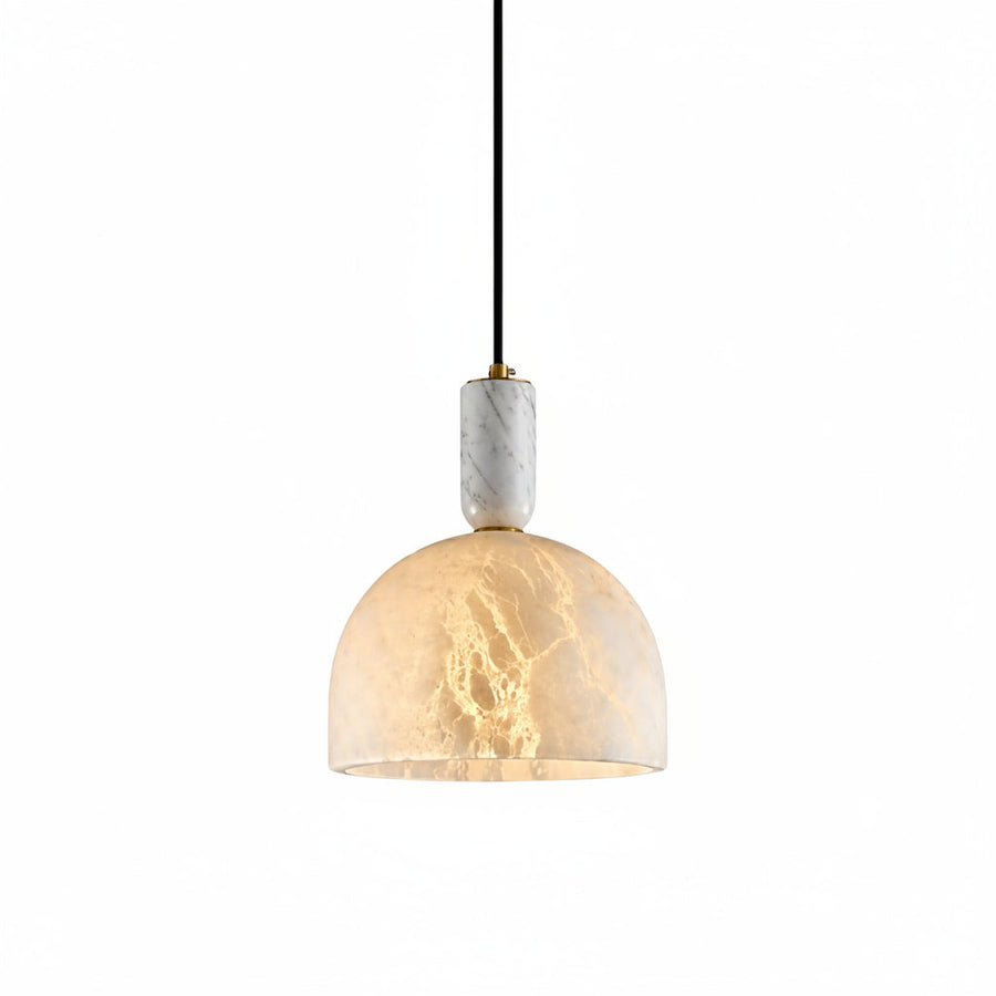 Cairo Dome Pendant Light in alabaster for Kitchen Island by AUVIELIGHT