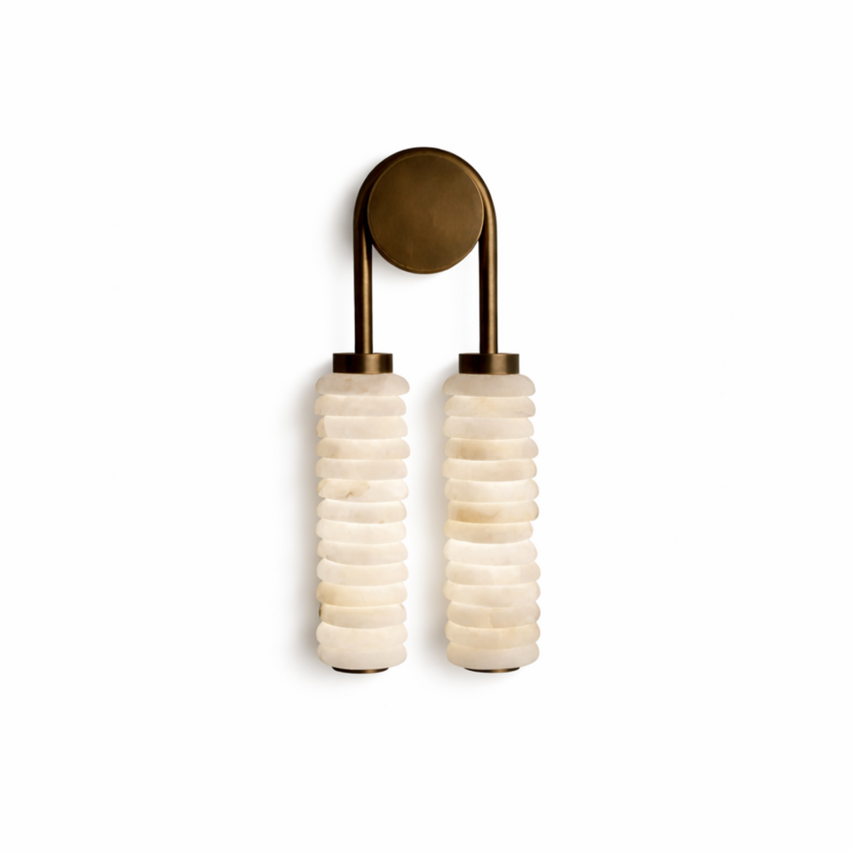 Twin Wall Sconce in alabaster for Hallway by AUVIELIGHT