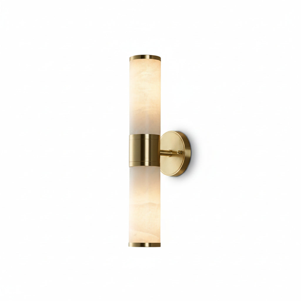 Pillar Wall Sconce in alabaster for Hallway by AUVIELIGHT
