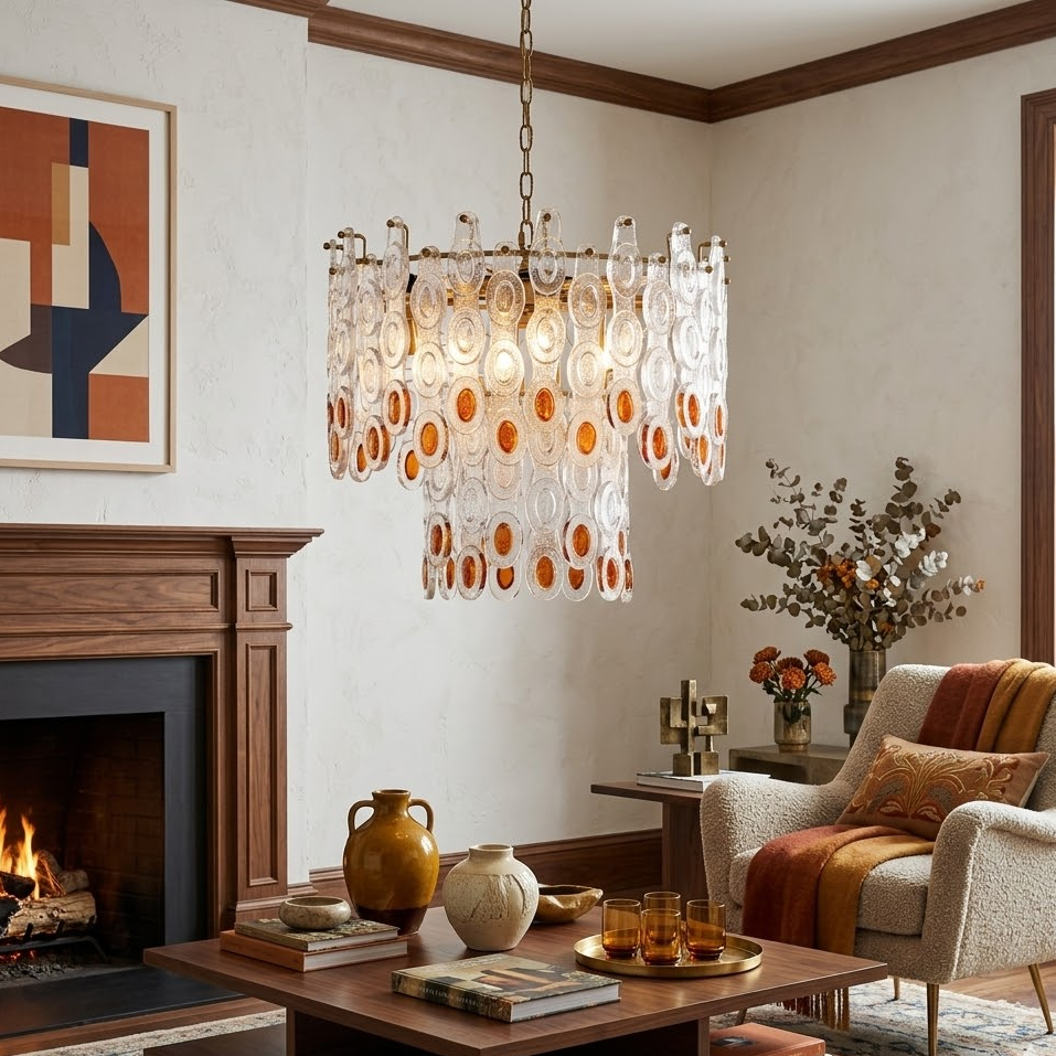 Link Geometric Chandelier for Dining Room by AUVIELIGHT